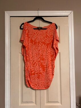 Tommy Bahama Coral Leaf Print Batwing Top